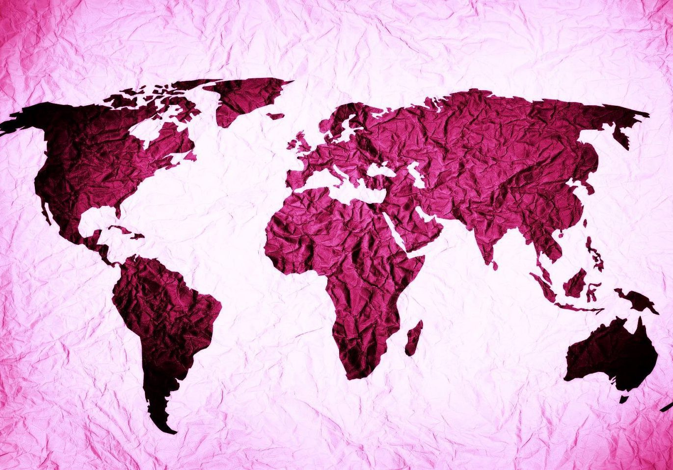 map-of-the-world-pink