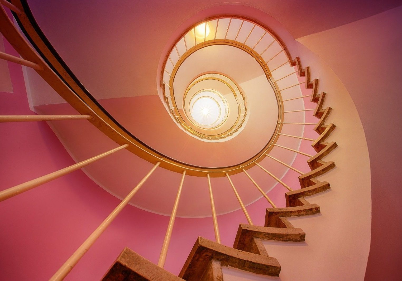 Pink Circular Staircase